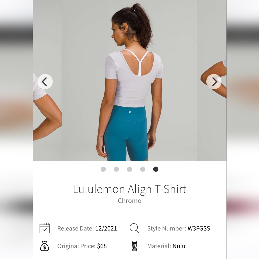 Lululemon Align T-Shirt Size 6 - Picture 8 of 8